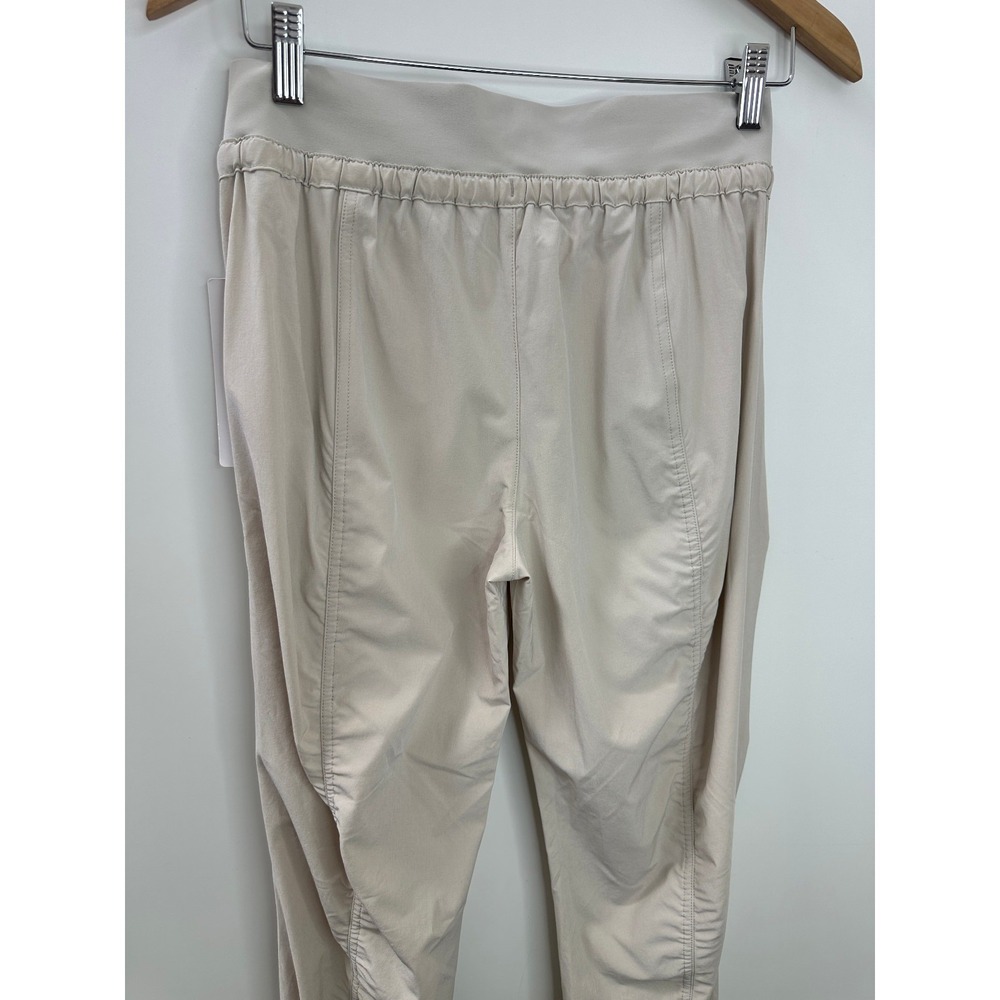 NWT Athleta Attitude II Pants Ruched Mid Rise Jogger Womens Size 4 / P Beige Tan - Picture 8 of 13